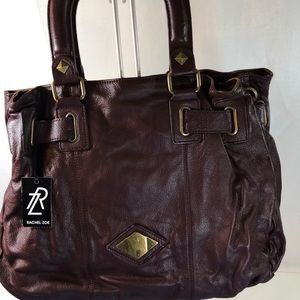 Rachel Zoe Burgundy Leather satchel NWT
